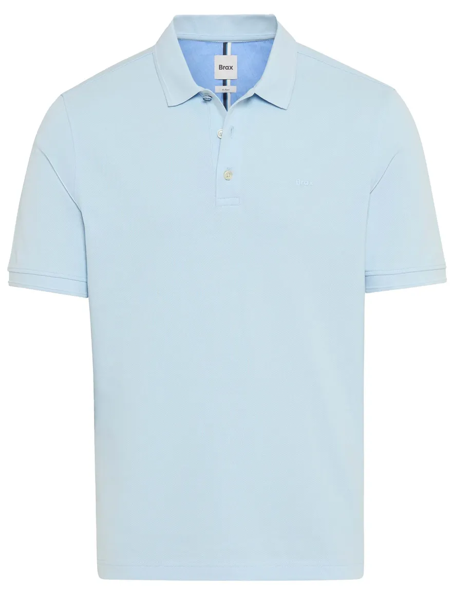 Brax poloshirt lichtblauw korte mouw