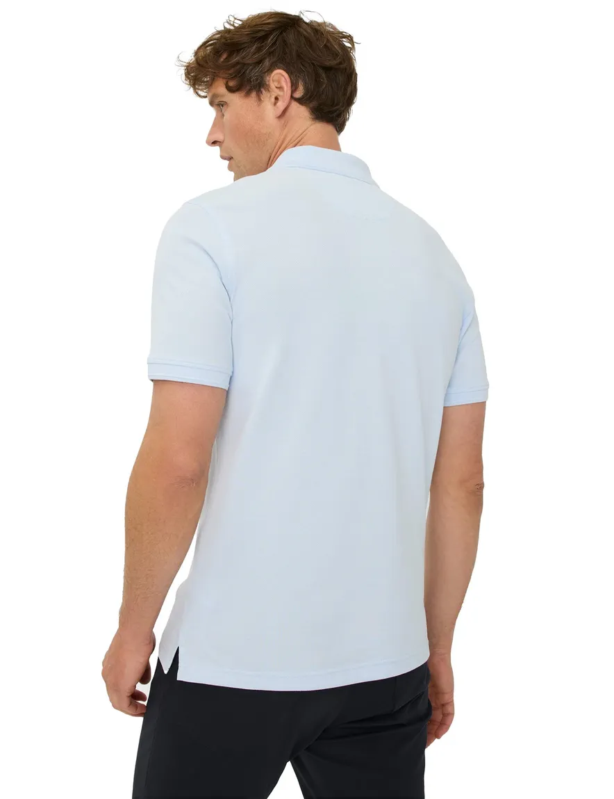 Brax poloshirt lichtblauw 3 knopen katoen