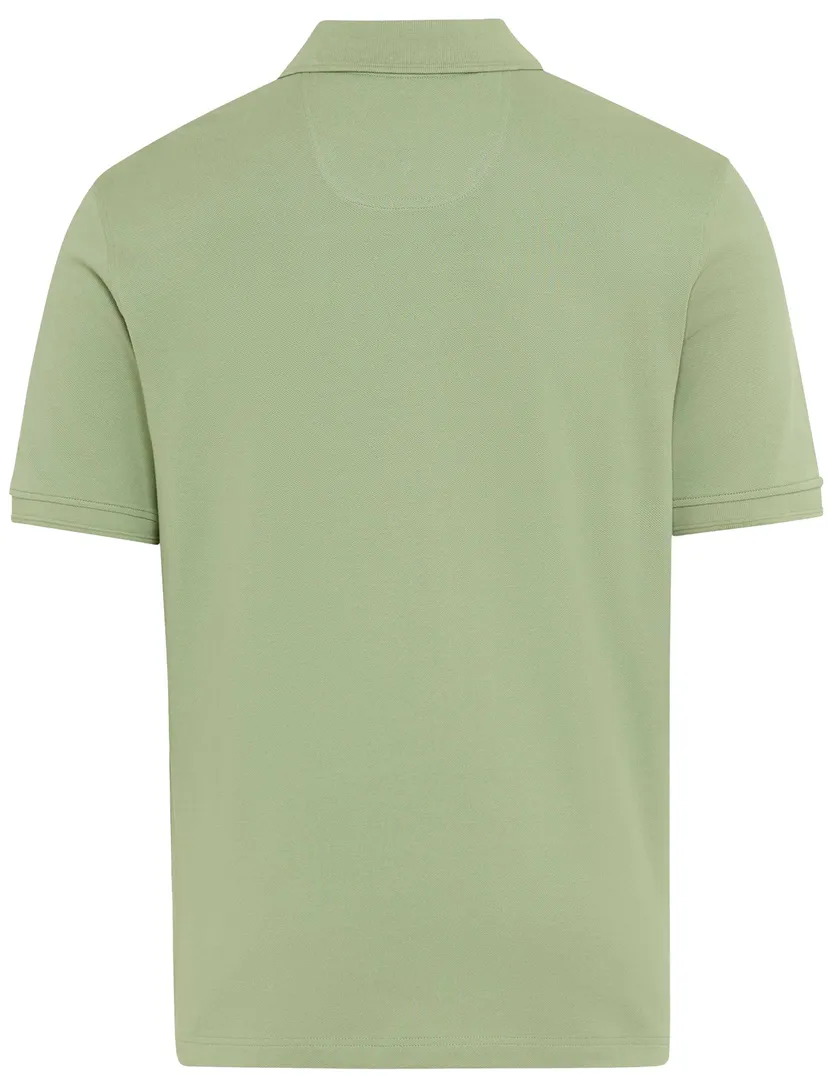 lichtgroene poloshirt Brax katoen korte mouw normale fit