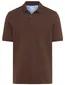 bruine polo Brax katoen normale fit korte mouw