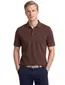 bruine polo Brax katoen normale fit korte mouw