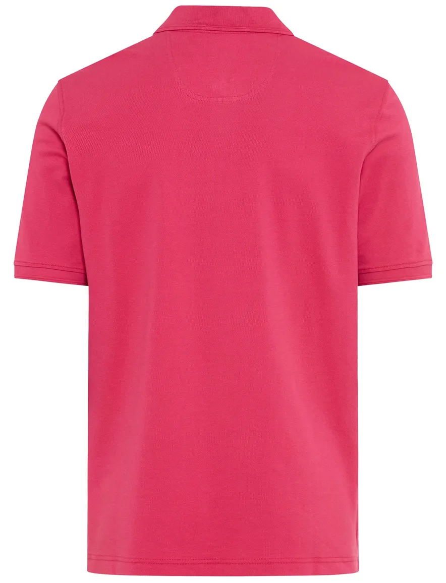 Brax polo roze katoen 3 knopen