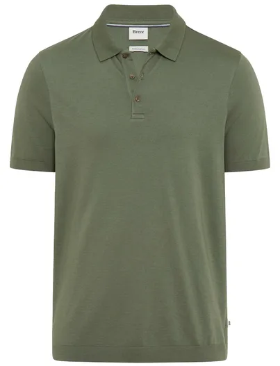 Brax Brax poloshirt groen normale fit katoen