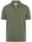 Brax poloshirt olijfgroen effen katoen 3 knopen