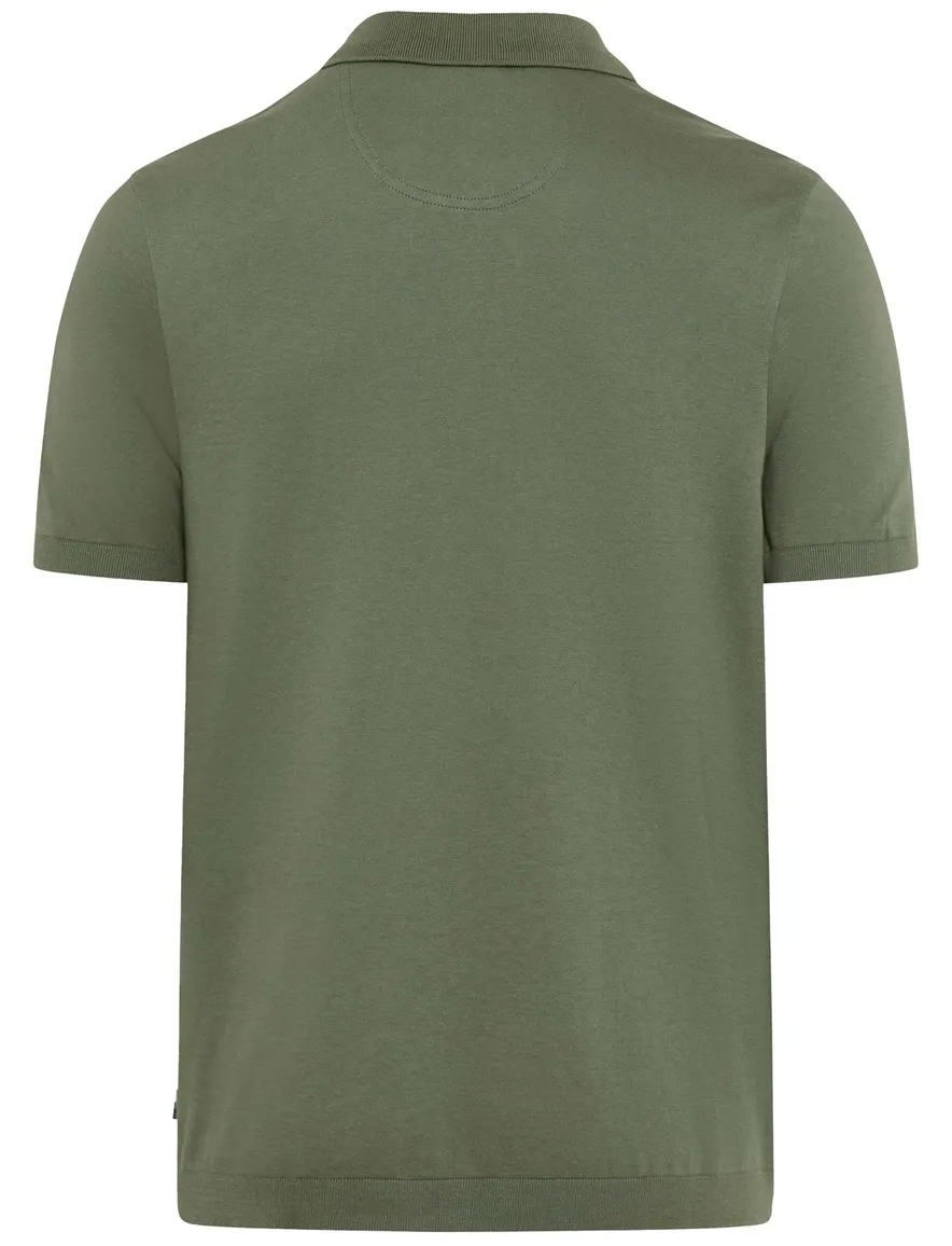 Brax poloshirt groen normale fit katoen