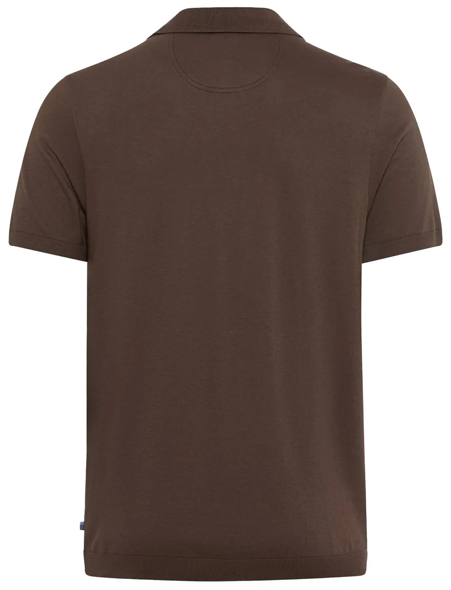 Brax polo bruin normale fit