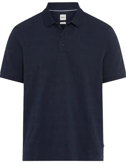 Brax Brax polo donkerblauw katoen normale fit