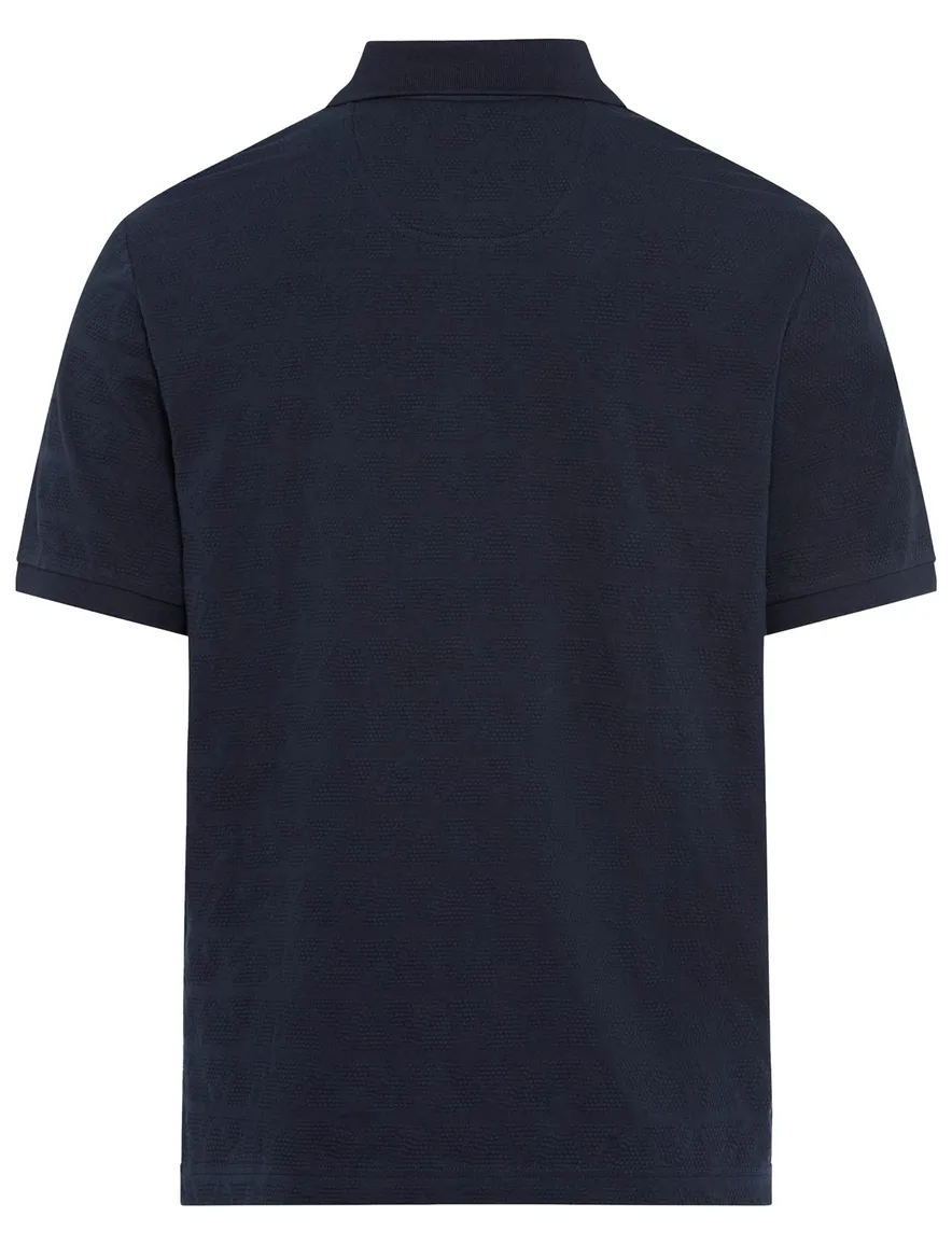 Brax polo donkerblauw katoen normale fit