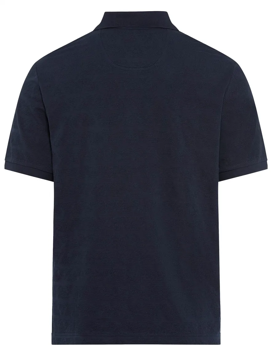 Brax poloshirt donkerblauw 3 knoops effen
