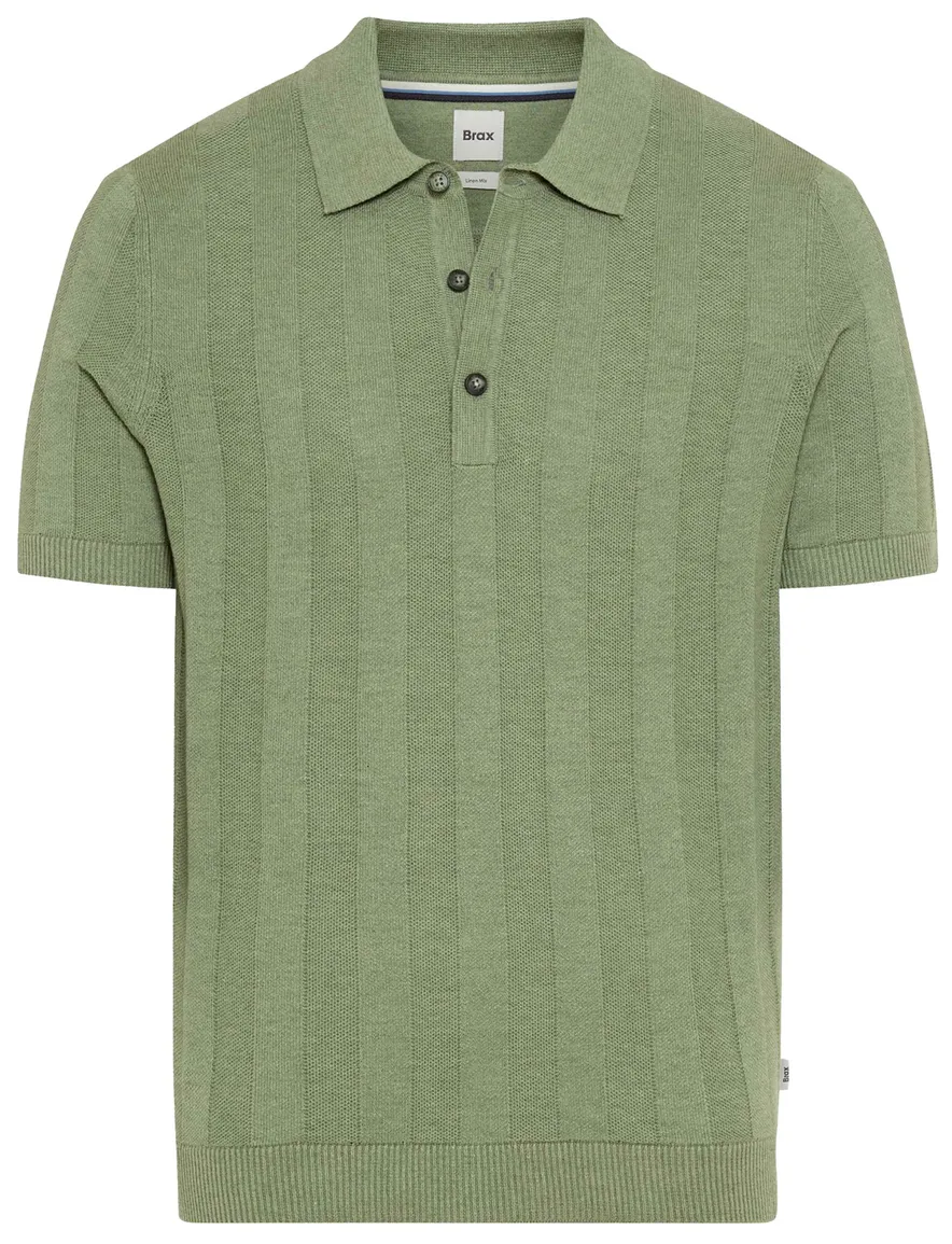 Brax poloshirt lichtgroen gestreept
