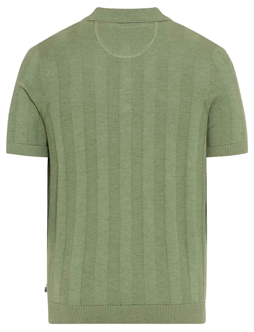Brax poloshirt lichtgroen gestreept