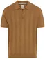Brax poloshirt camel strepen katoen normale fit