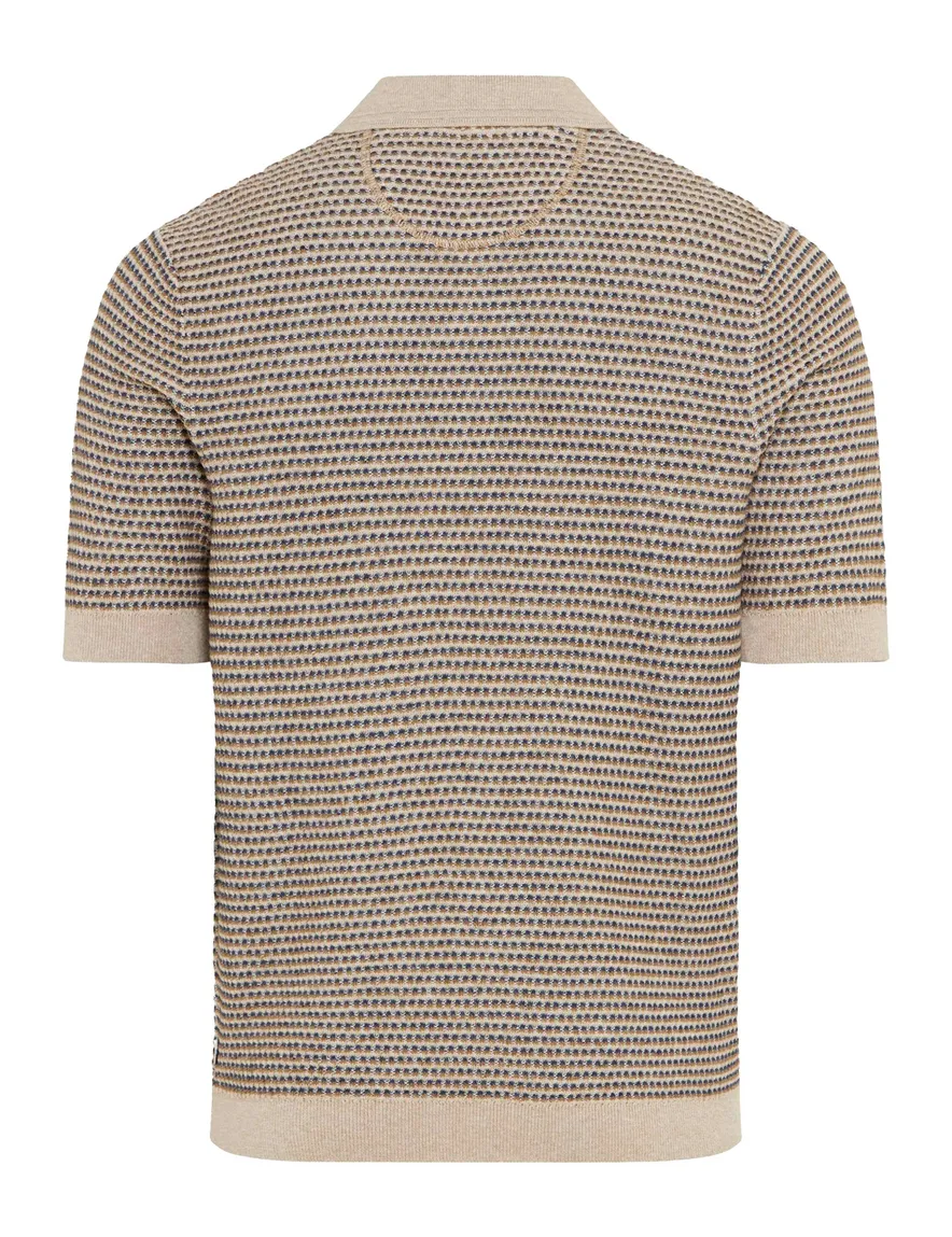 Brax poloshirt beige katoen korte mouw