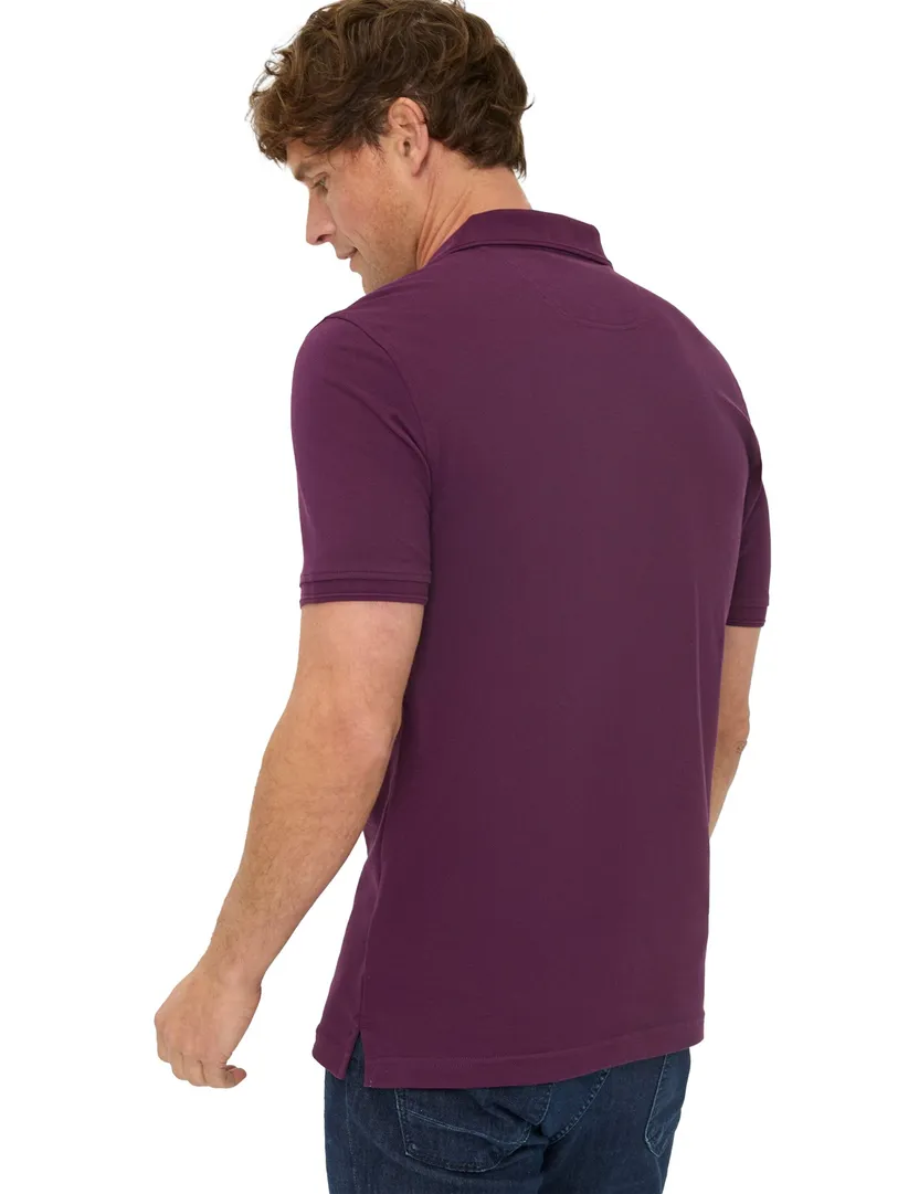 Brax poloshirt paars katoen korte mouw normale fit