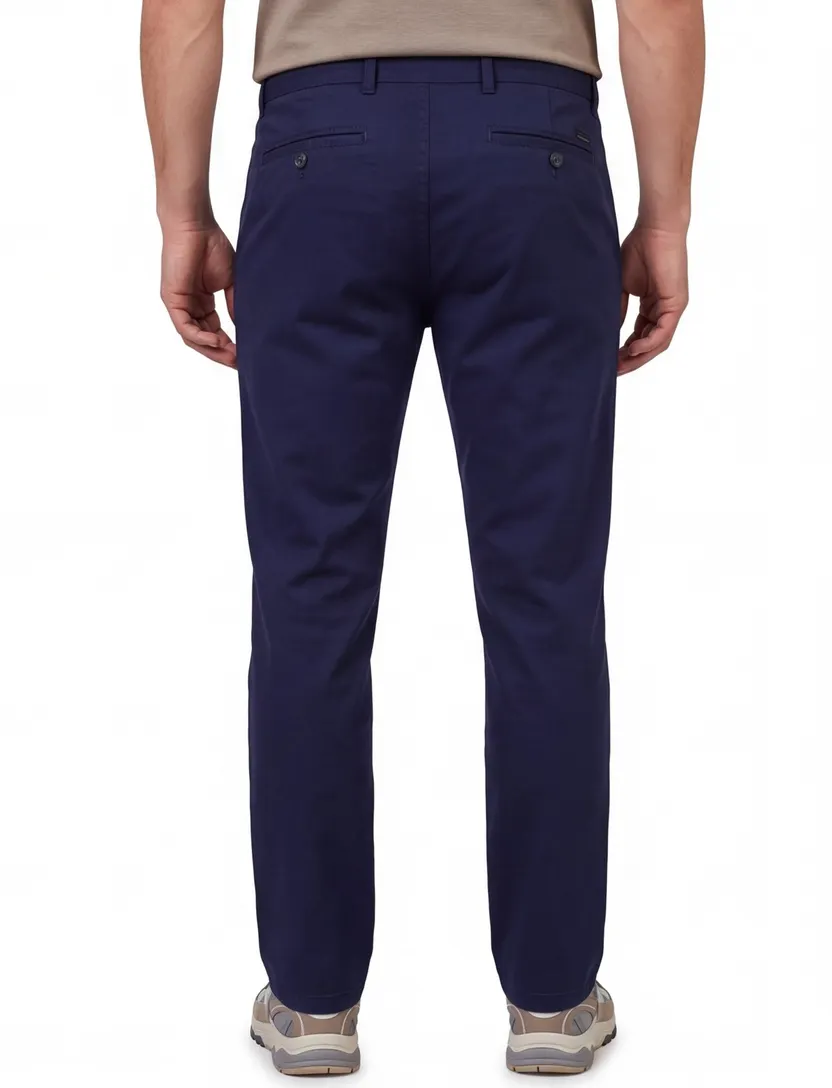 Chino Eurex Thilo donkerblauw normale fit