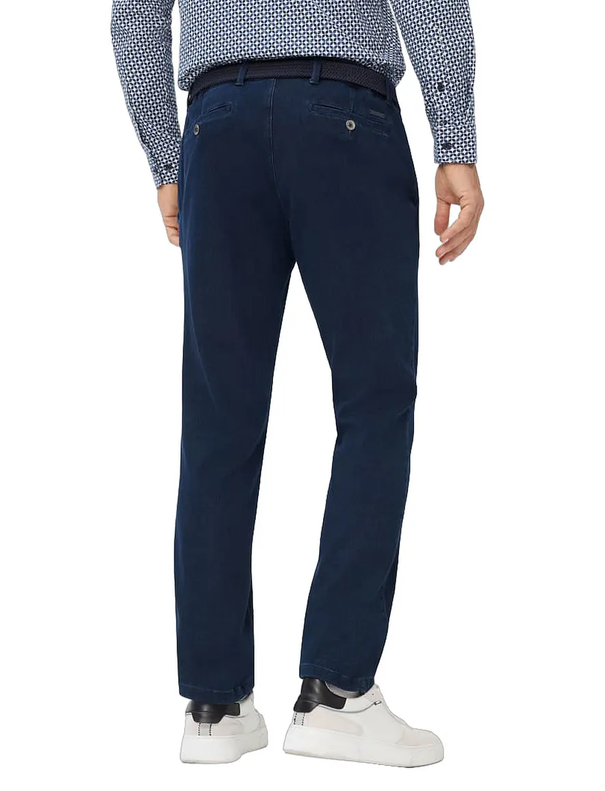 Eurex pantalon katoen donkerblauw Thilo