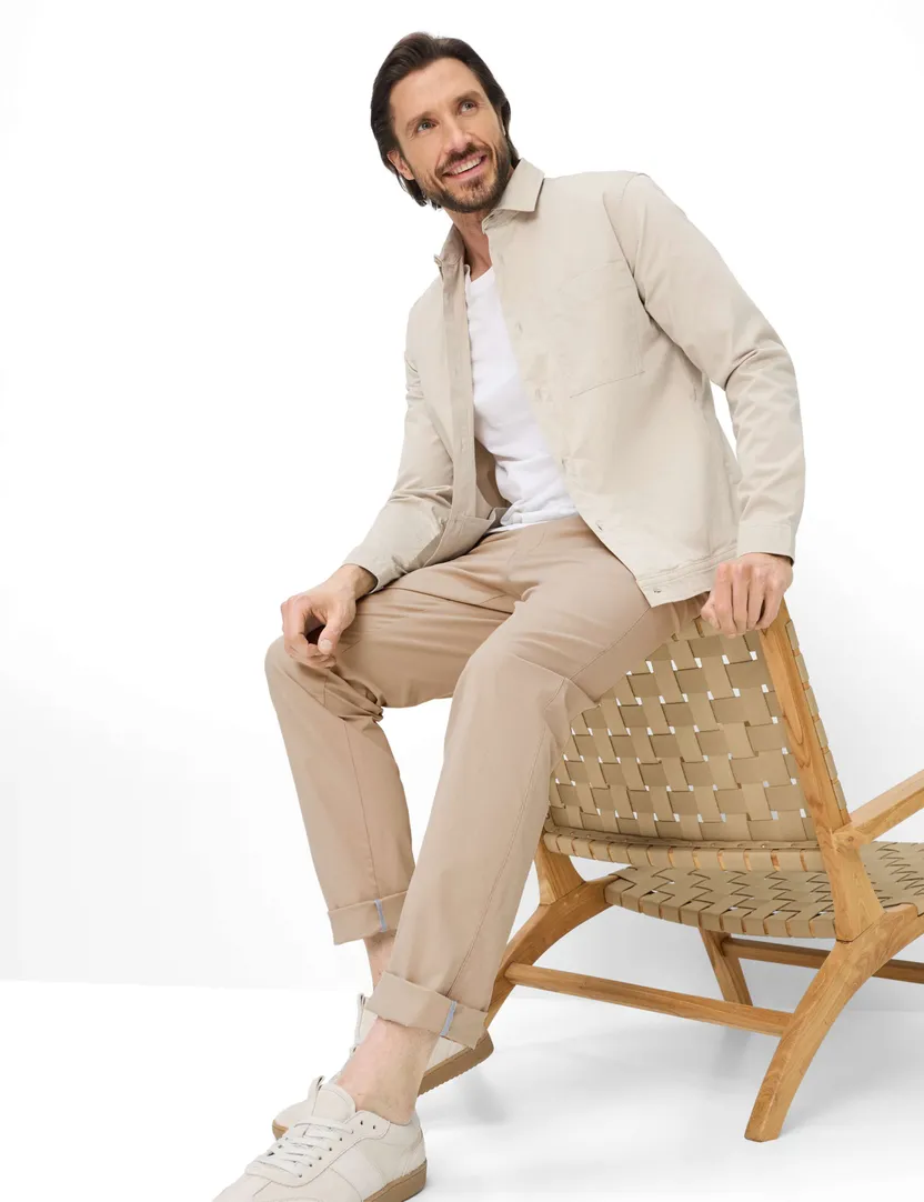 Pantalon katoen flatfront model katoen normale fit