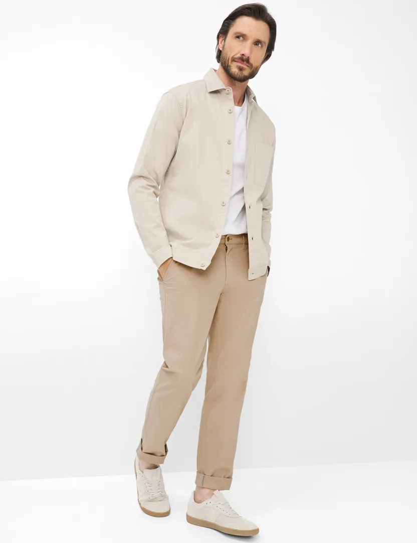 Pantalon katoen flatfront model katoen normale fit