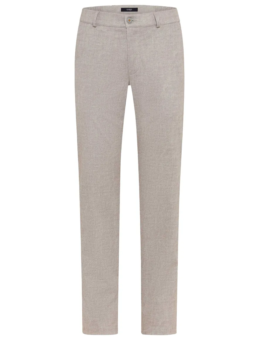 Eurex Pantalon grijs polyester effen