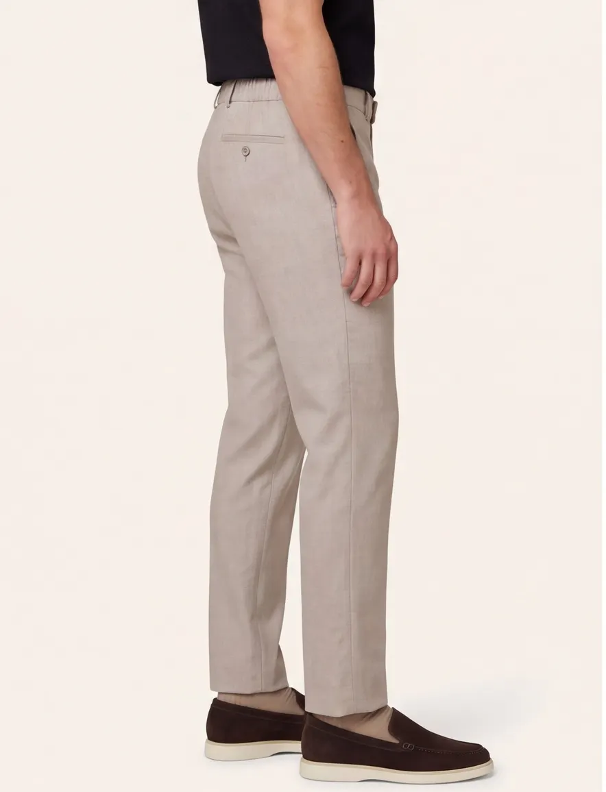 Eurex Pantalon grijs polyester effen