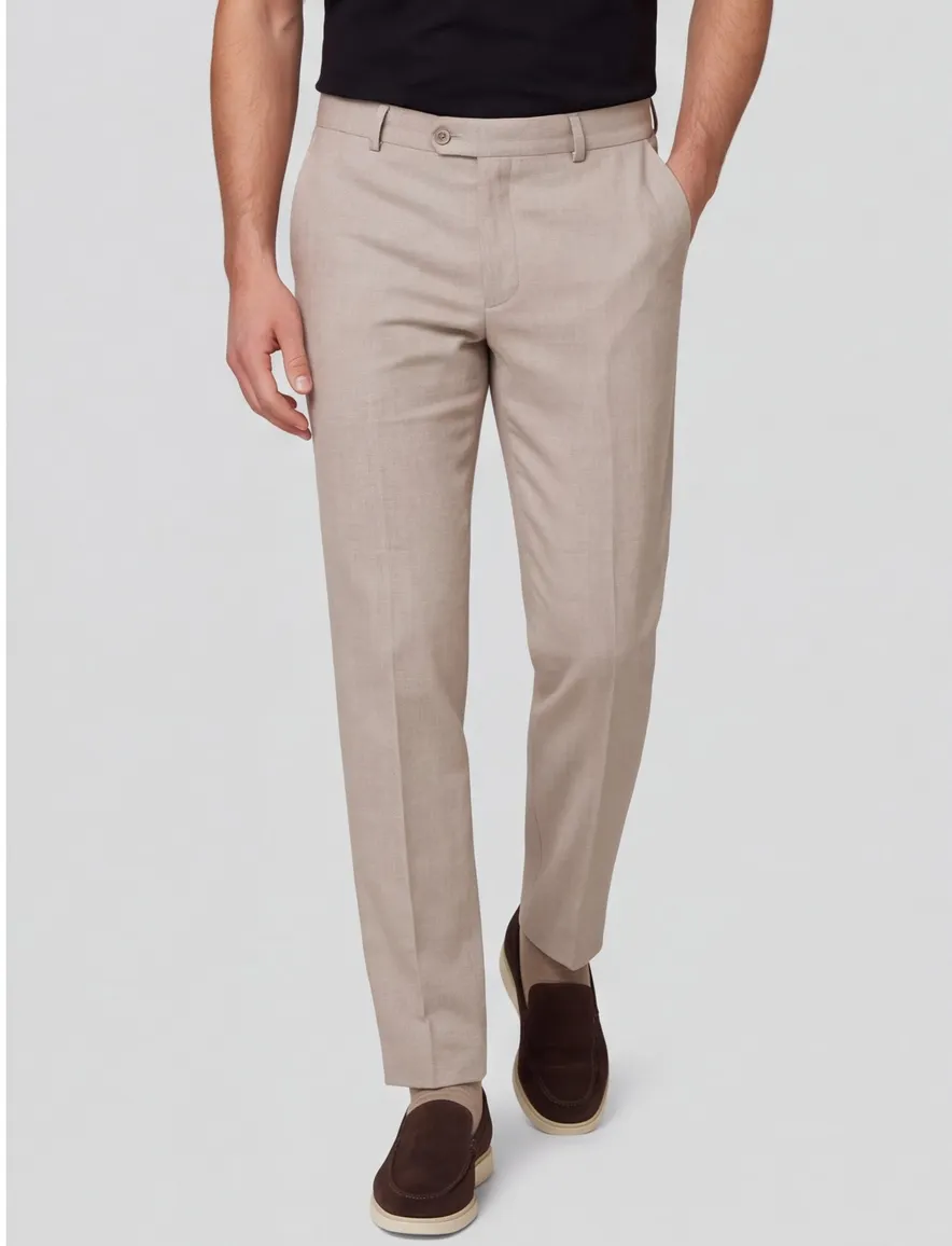 Eurex Pantalon grijs polyester effen