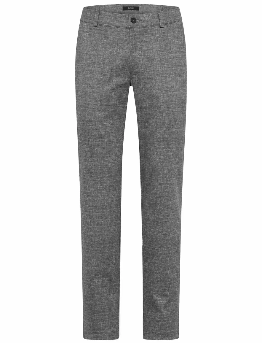 Grijze pantalon gemeleerd Eurex normale fit