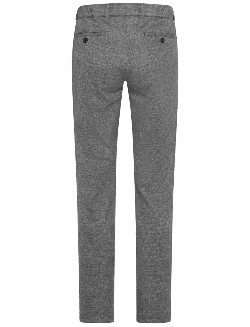 Pantalon Eurex grijs gemeleerd flatfront model normale fit