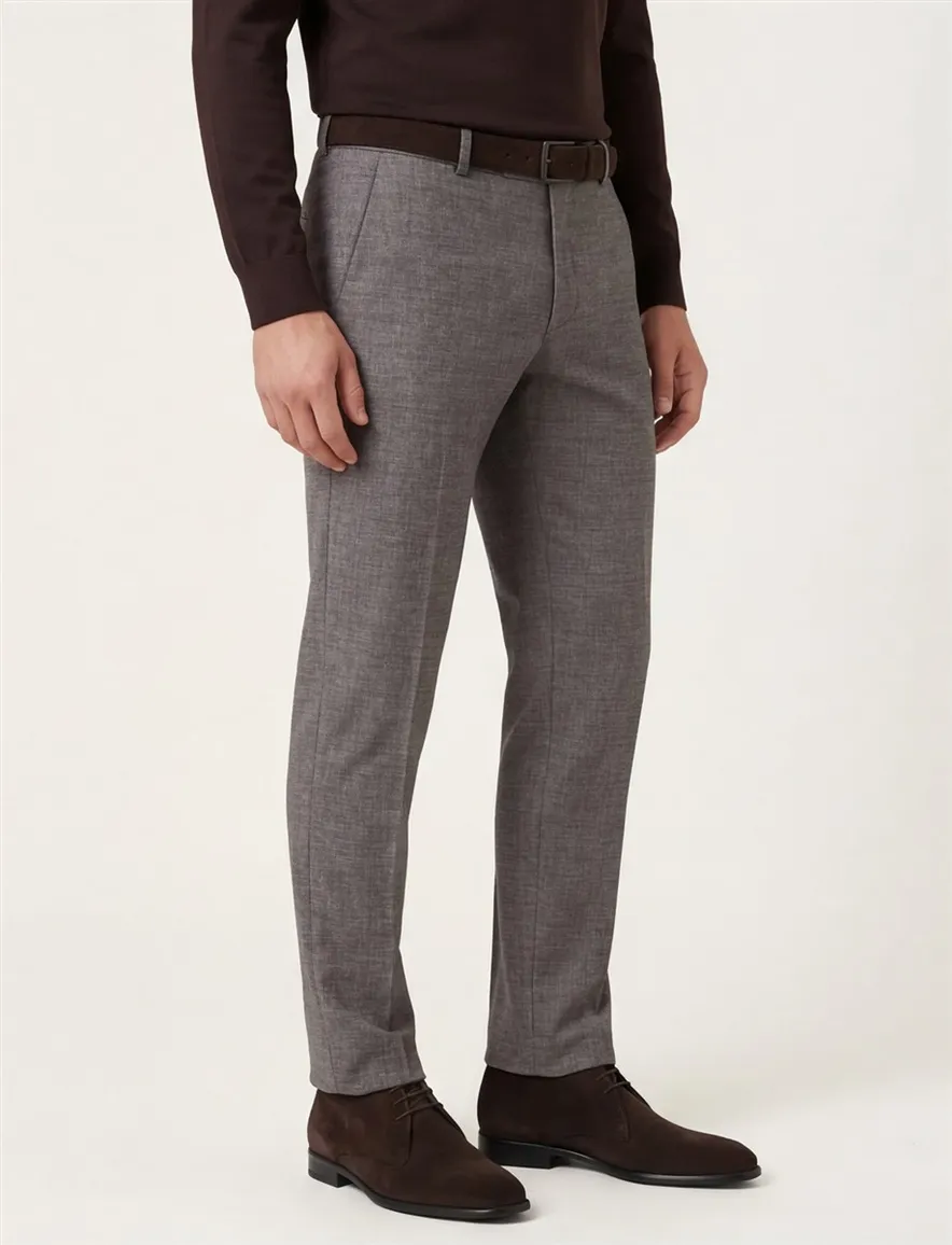Eurex broek Thore grijs stretch gemeleerd