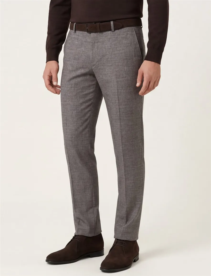 Eurex broek Thore grijs stretch gemeleerd