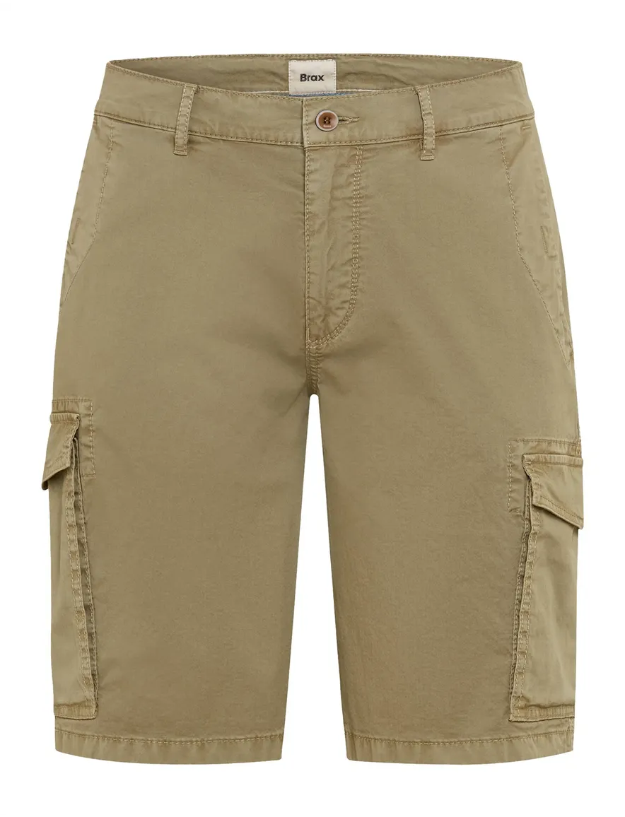 Brax korte broek khaki katoen cargo normale fit