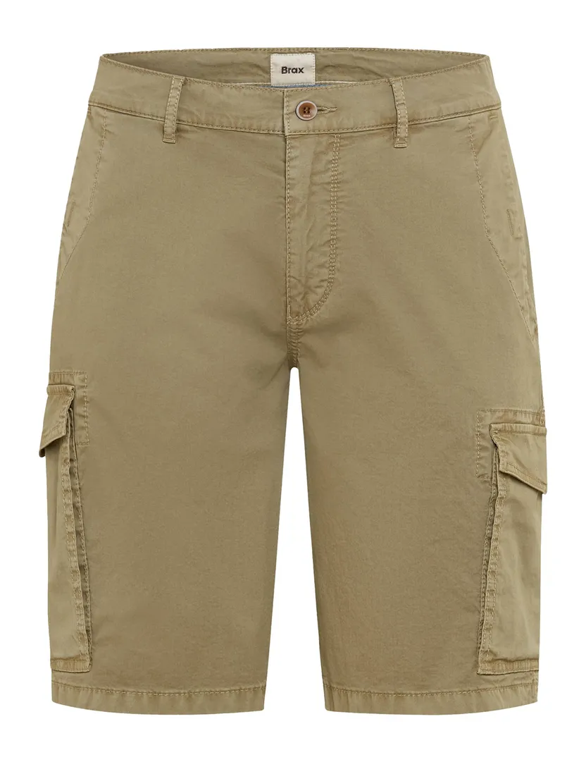 Brax korte broek khaki normale fit katoen cargo