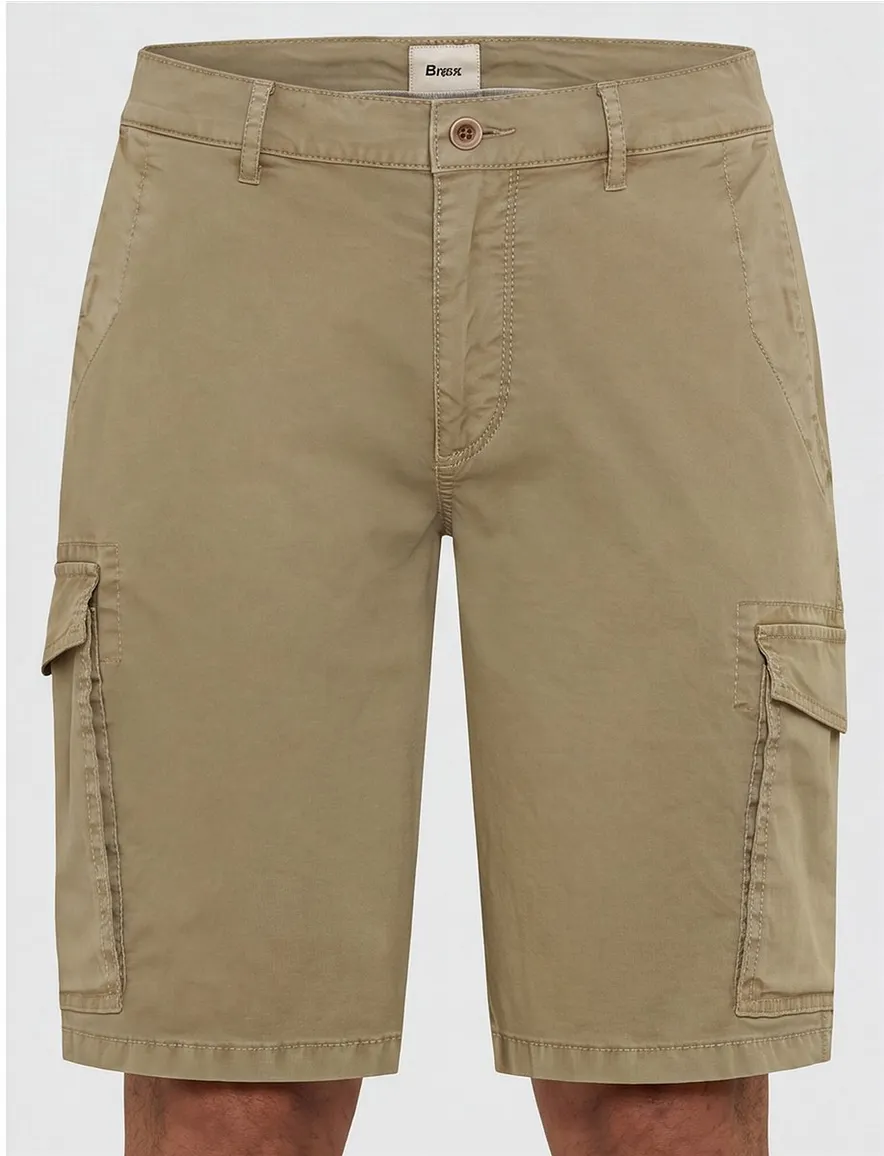 Brax korte broek khaki katoen cargo normale fit
