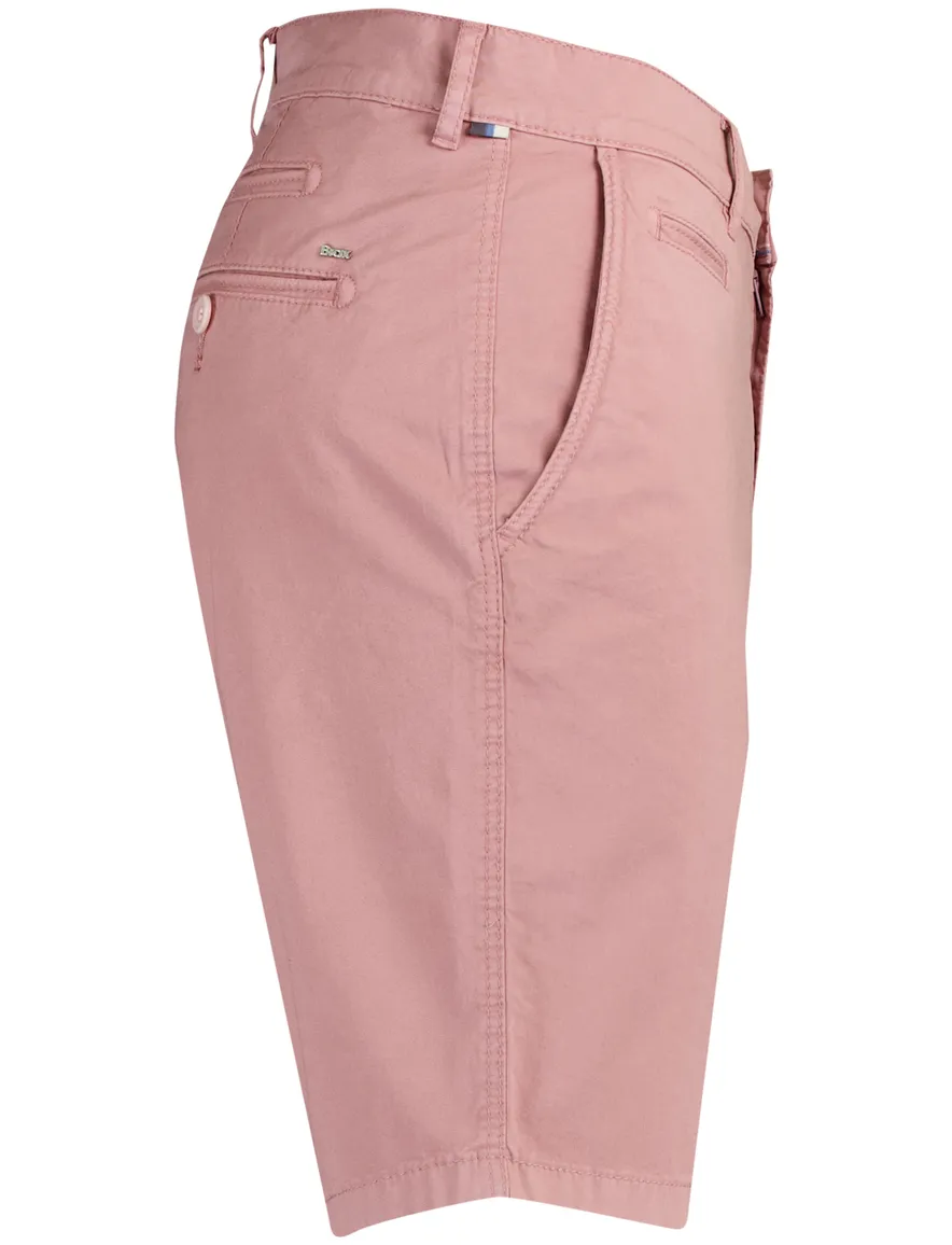 Chino shorts Brax roze katoen normale fit