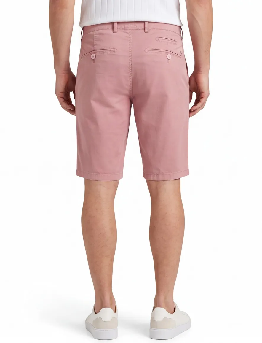Chino shorts Brax roze katoen normale fit