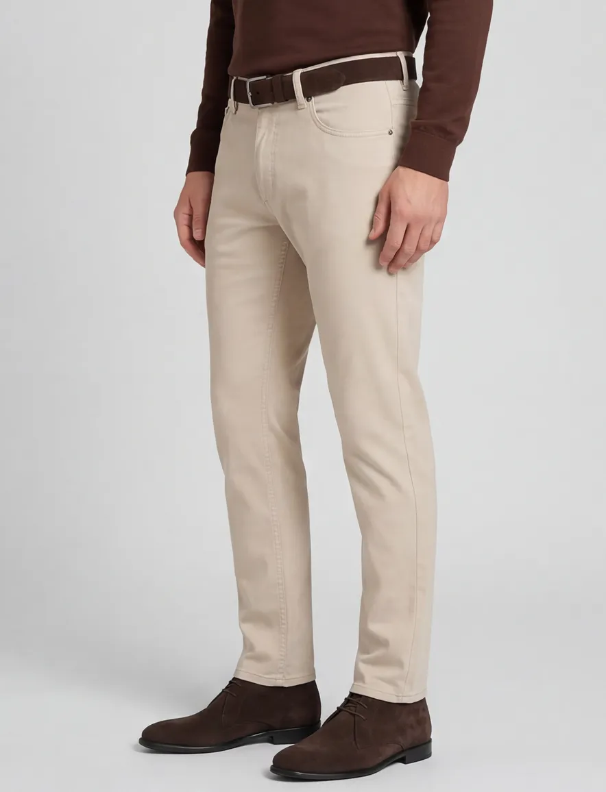 Brax Pantalon 5-p creme katoen