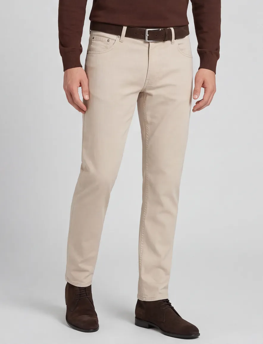 Brax Pantalon 5-p creme katoen