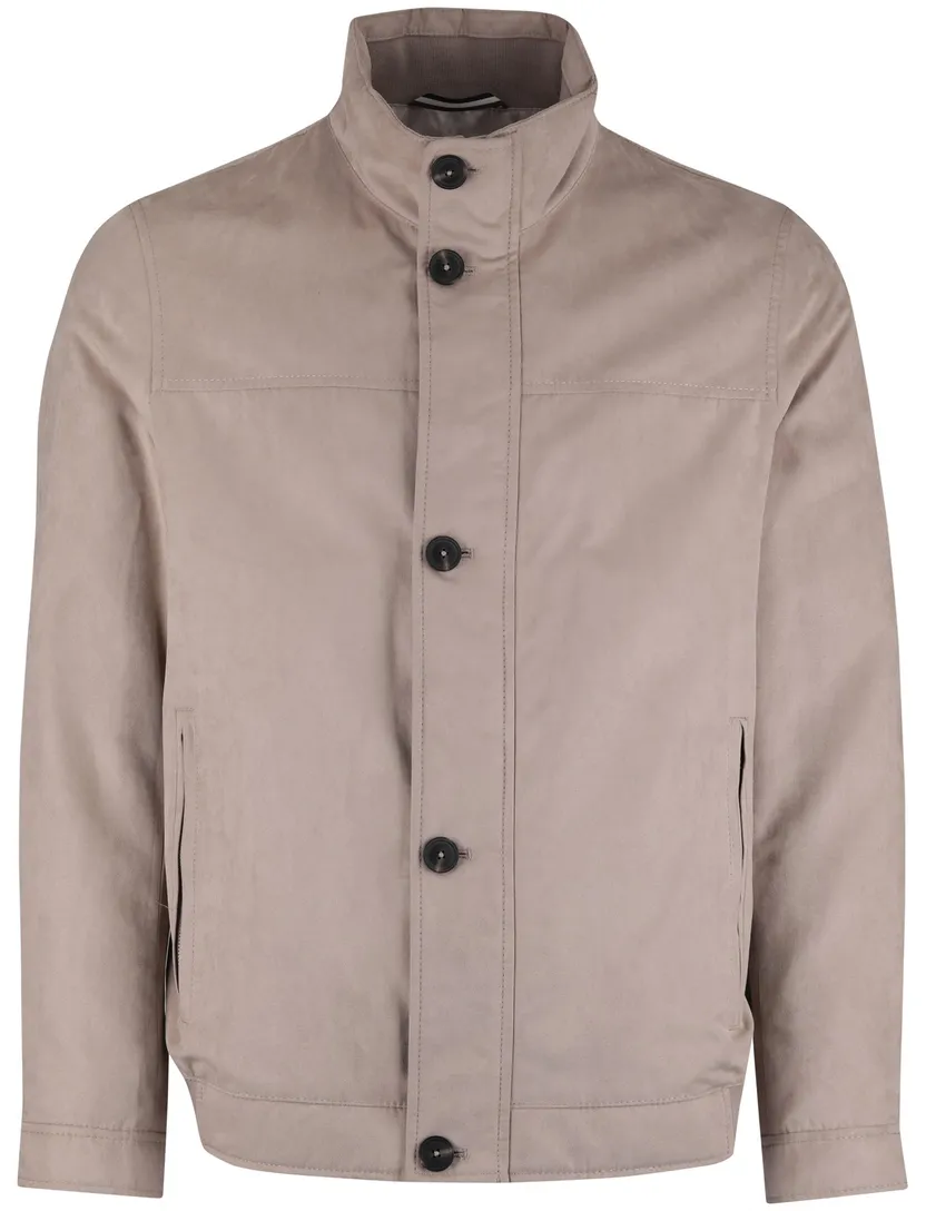 Zomerjas Bugatti wijde fit beige knopen en rits