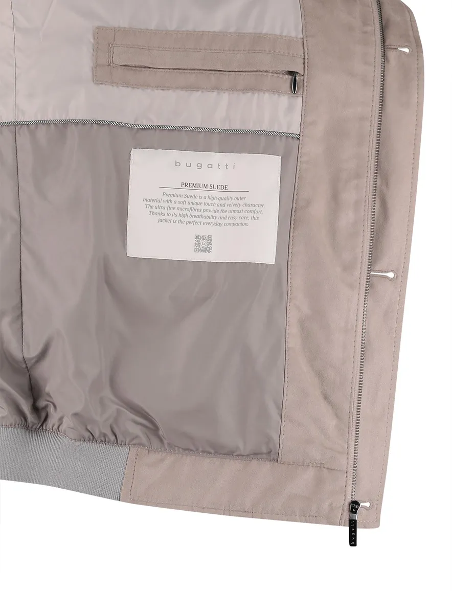 Beige zomerjas Bugatti wijde fit