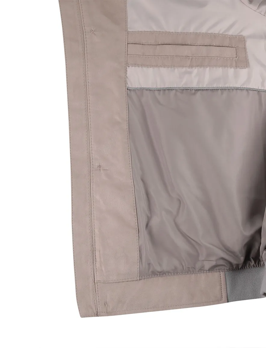Beige zomerjas Bugatti wijde fit