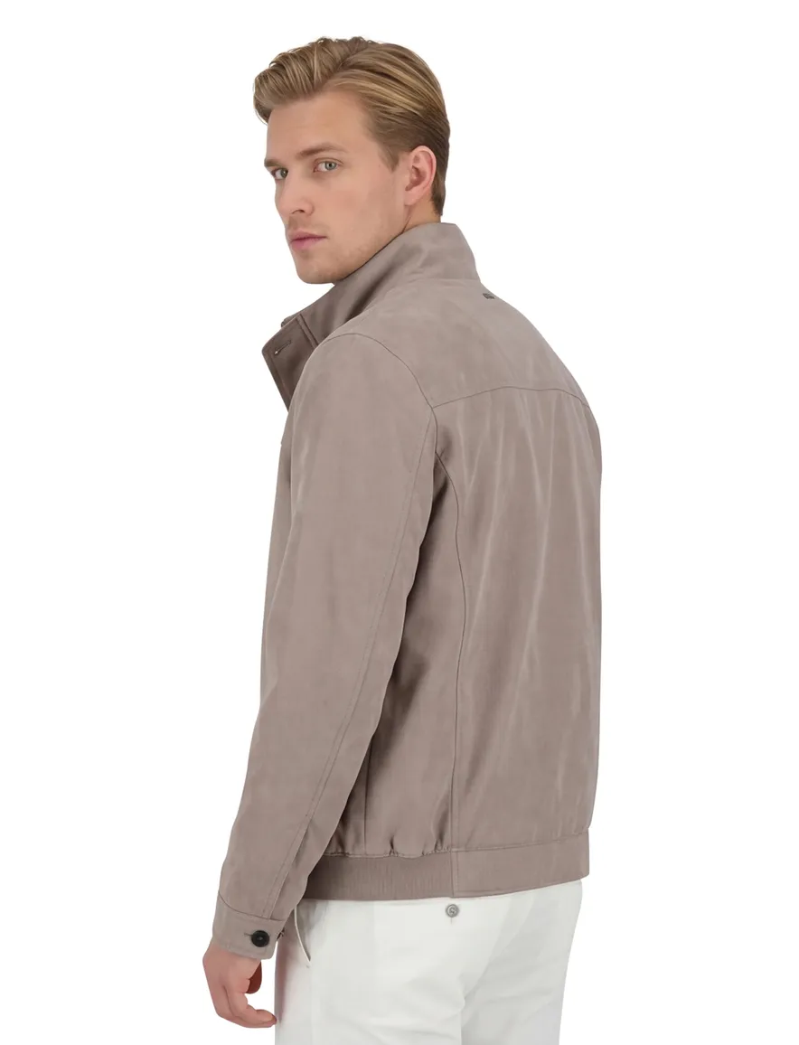 Beige zomerjas Bugatti wijde fit