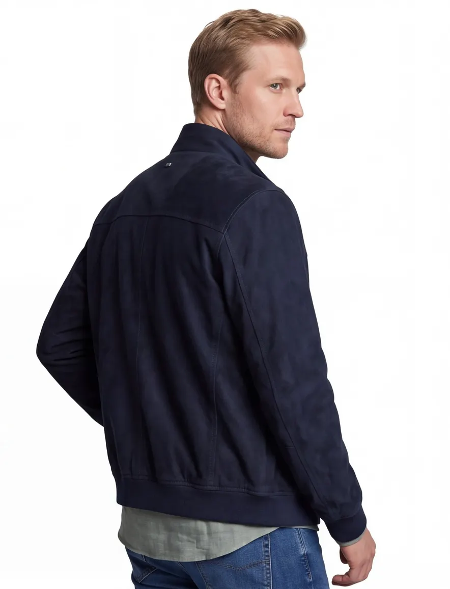 Bugatti jas donkerblauw effen