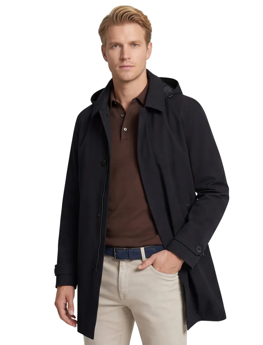 Navy tussenjas Bugatti wijde fit waterdicht