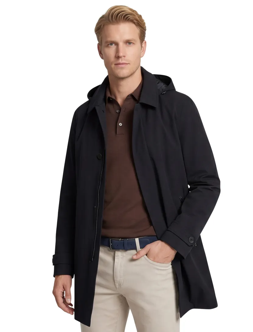 Tussenjas Bugatti waterdicht donkerblauw wijde fit
