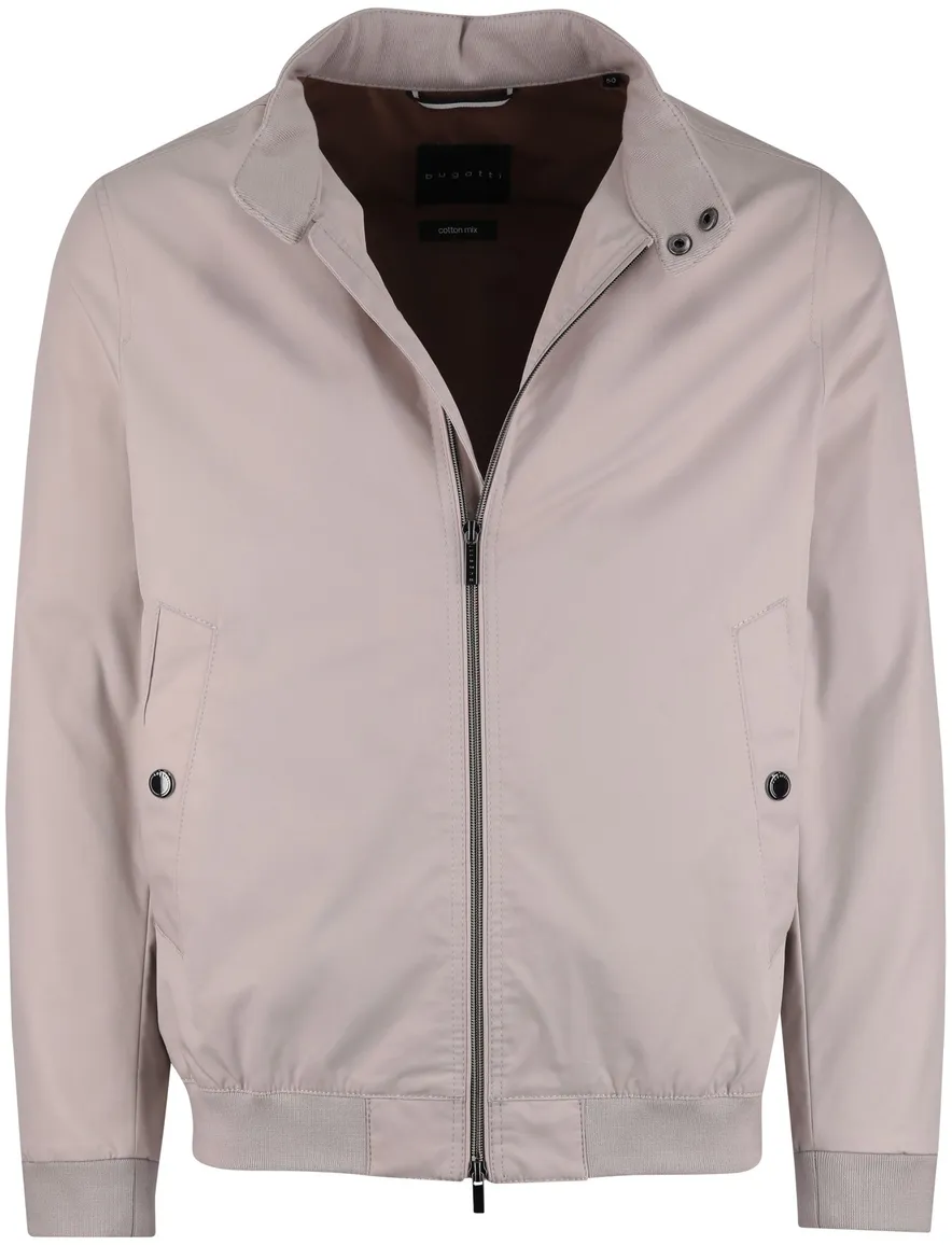 Bugatti zomerjas beige knoopzakken met rits katoen