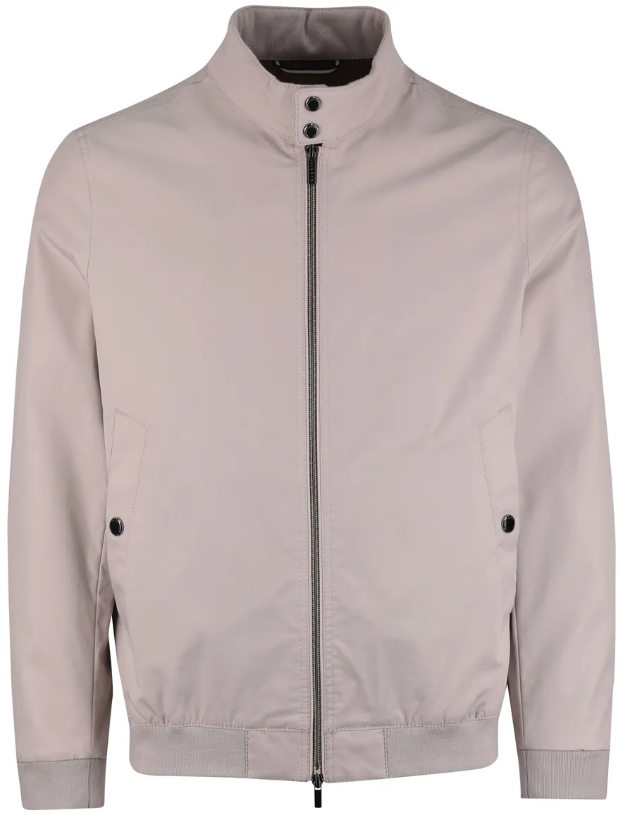 Bugatti zomerjas beige knoopzakken met rits katoen