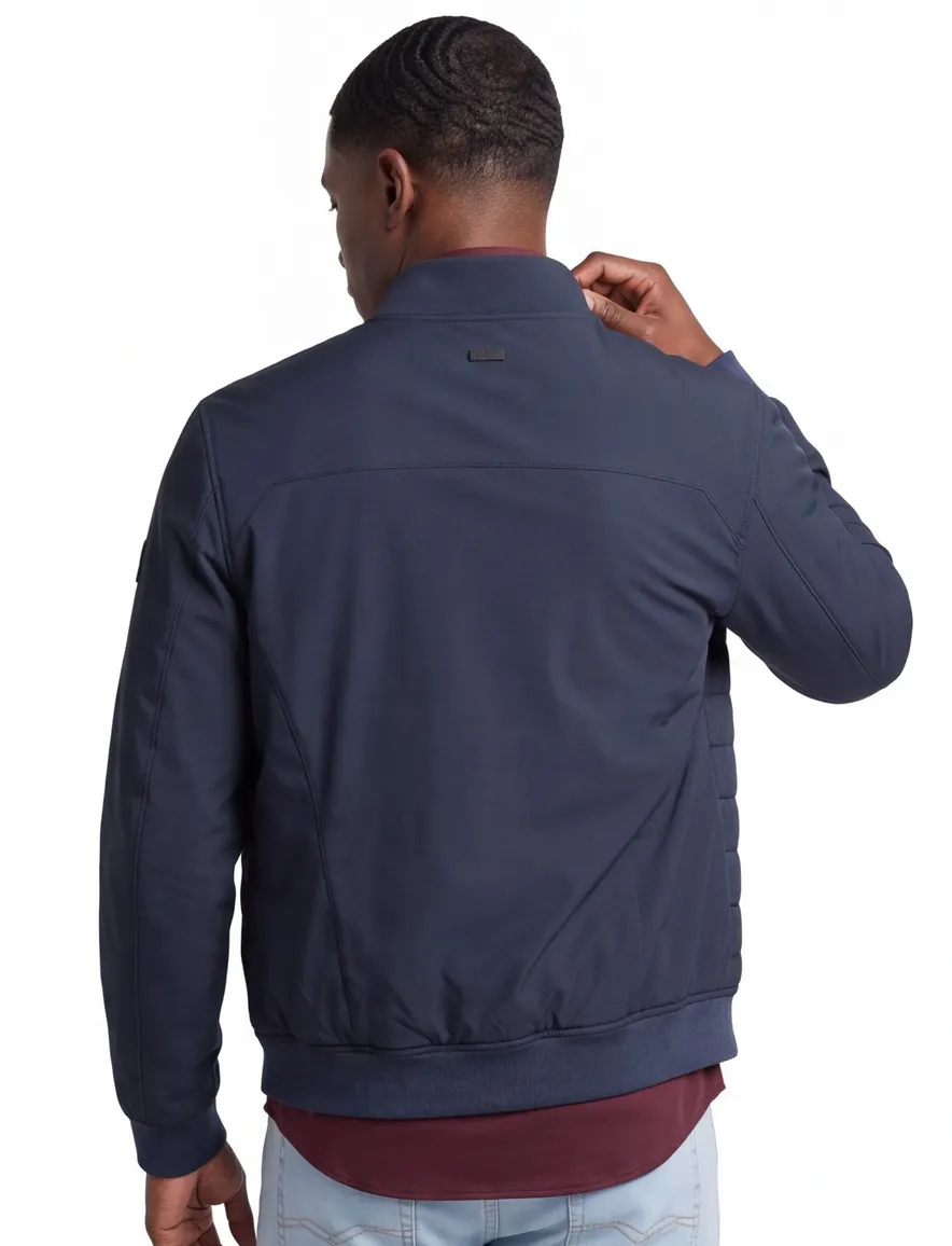 Bugatti jas donkerblauw gevoerd