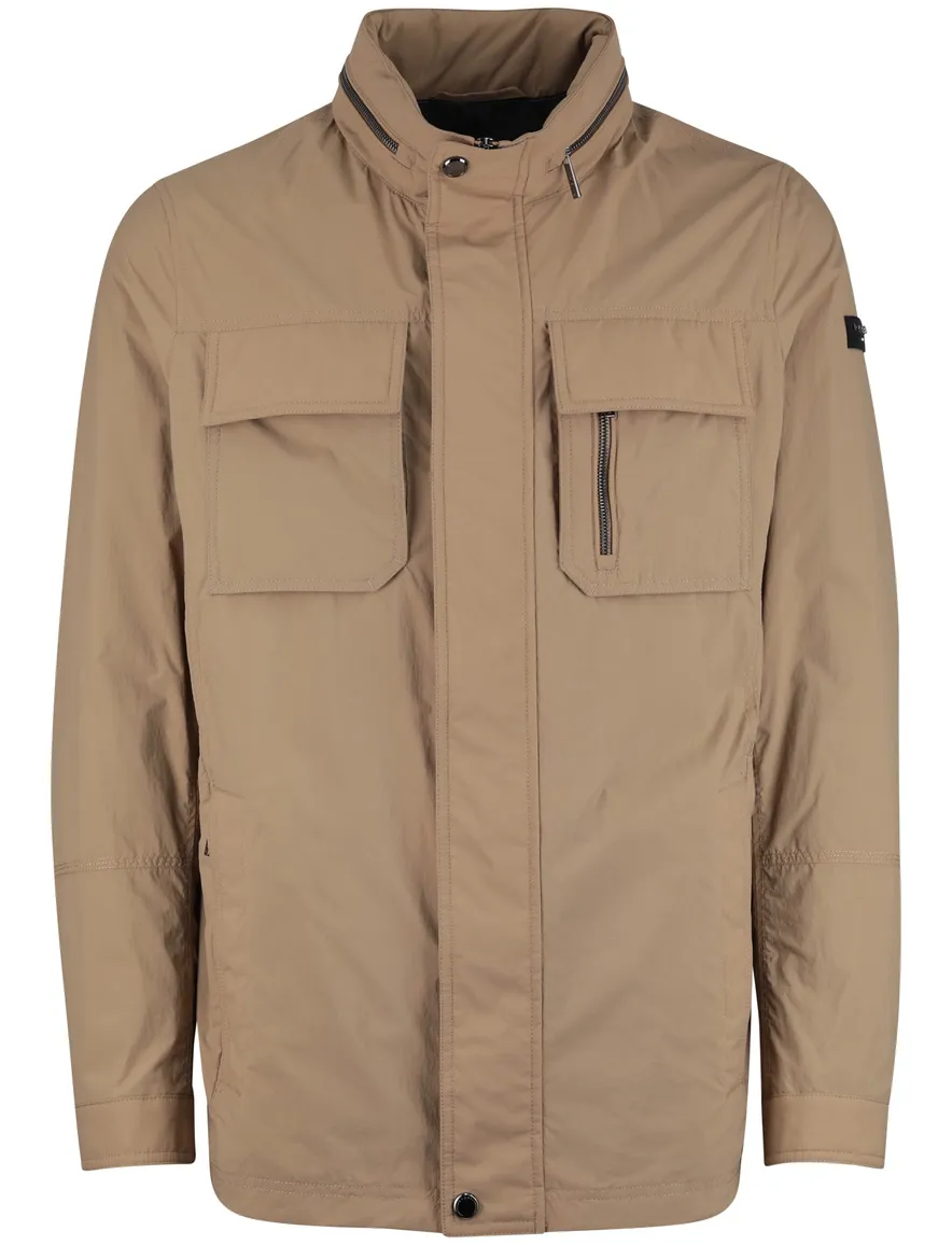 Beige zomerjas Bugatti waterafstotend rits en knopen