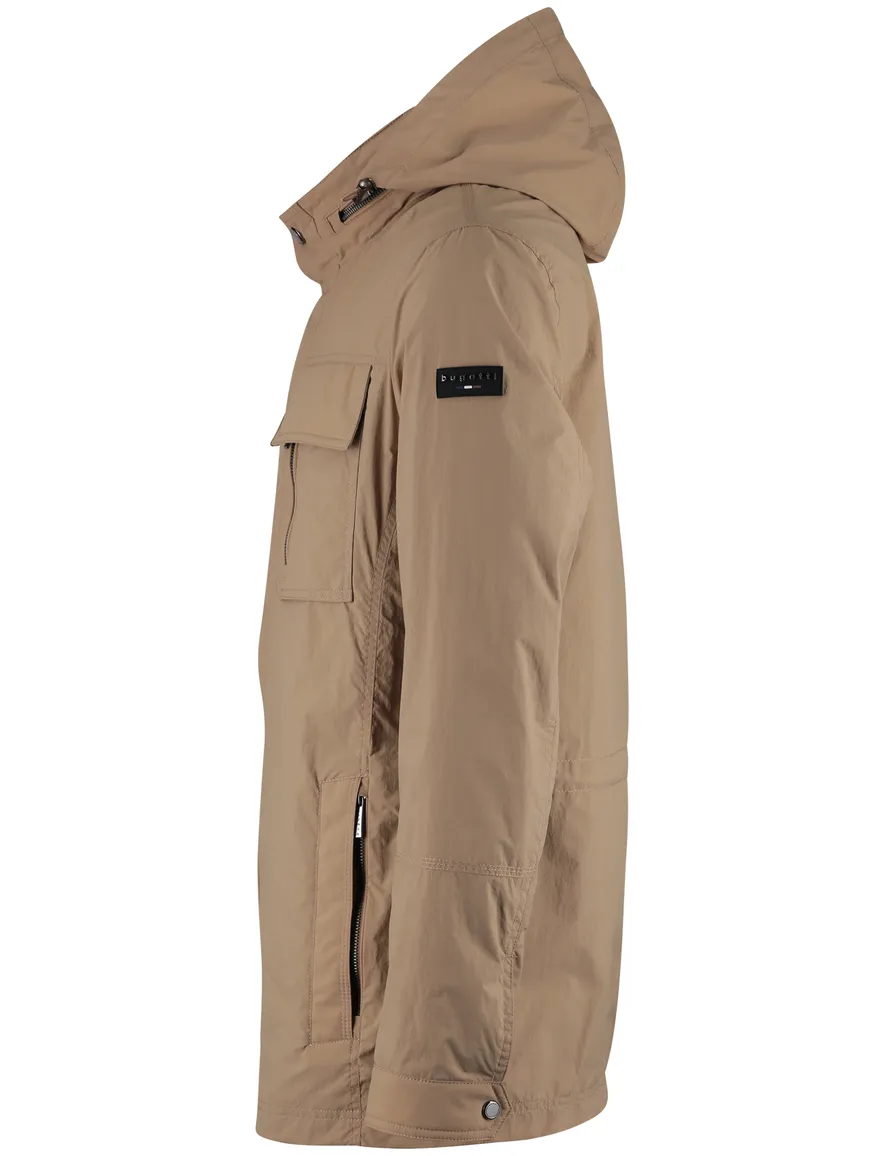Beige zomerjas Bugatti waterafstotend rits en knopen