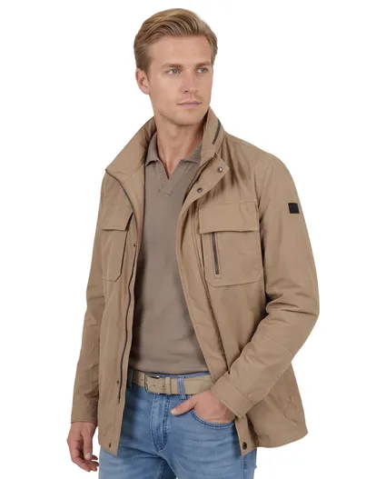 Bugatti Beige zomerjas Bugatti waterafstotend rits en knopen