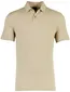 Bugatti poloshirt beige gemeleerd knopen linnen